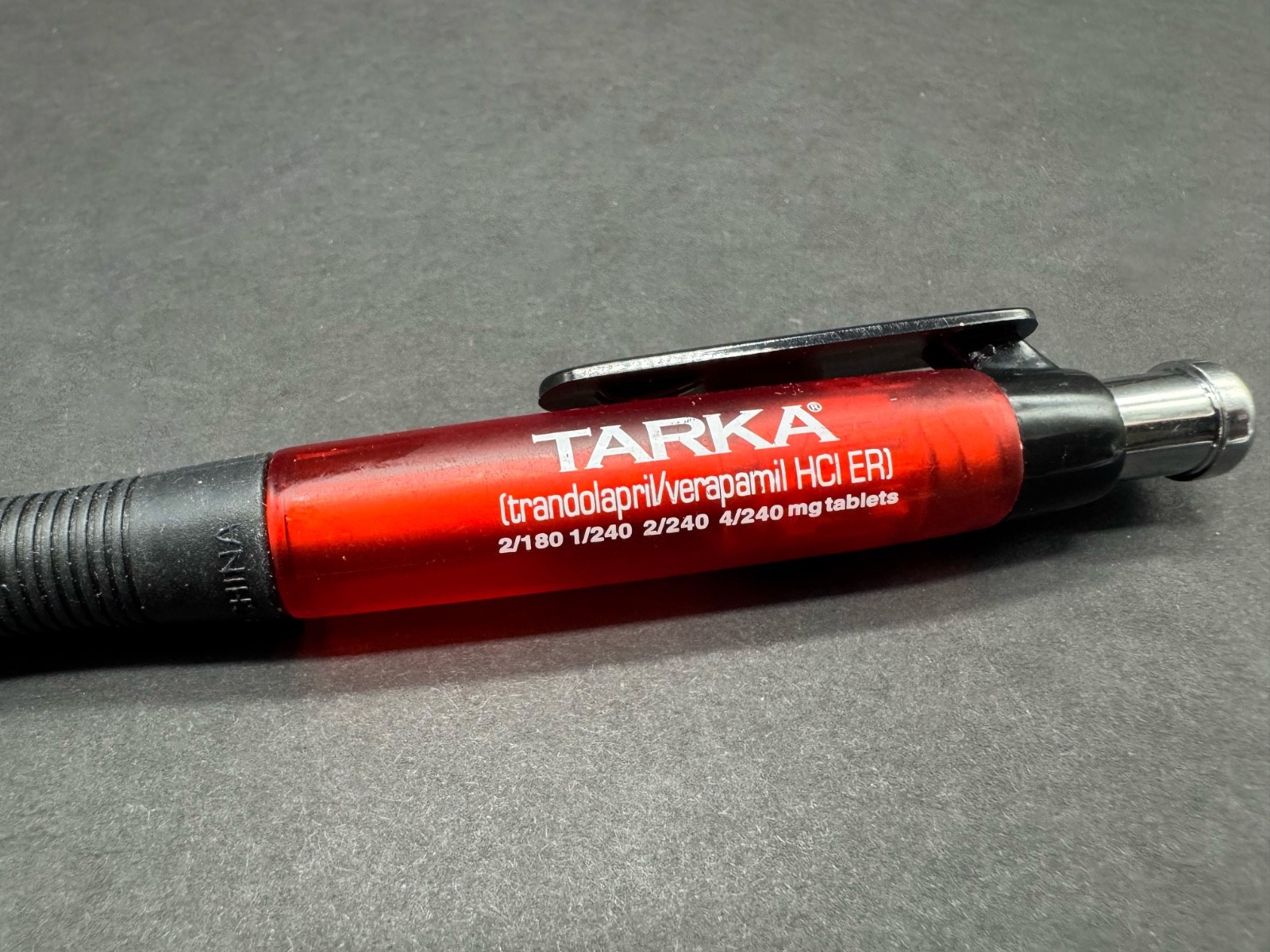 Tarka Promo Click Pen Red Black Pharmaceutical Advertising