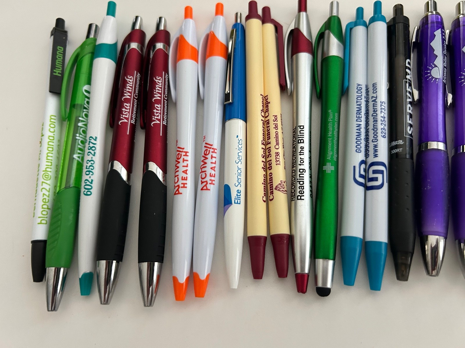 31 Lot Promo PENS Healthcare,Medical Service, Aging,Senior Living,Funeral,Health