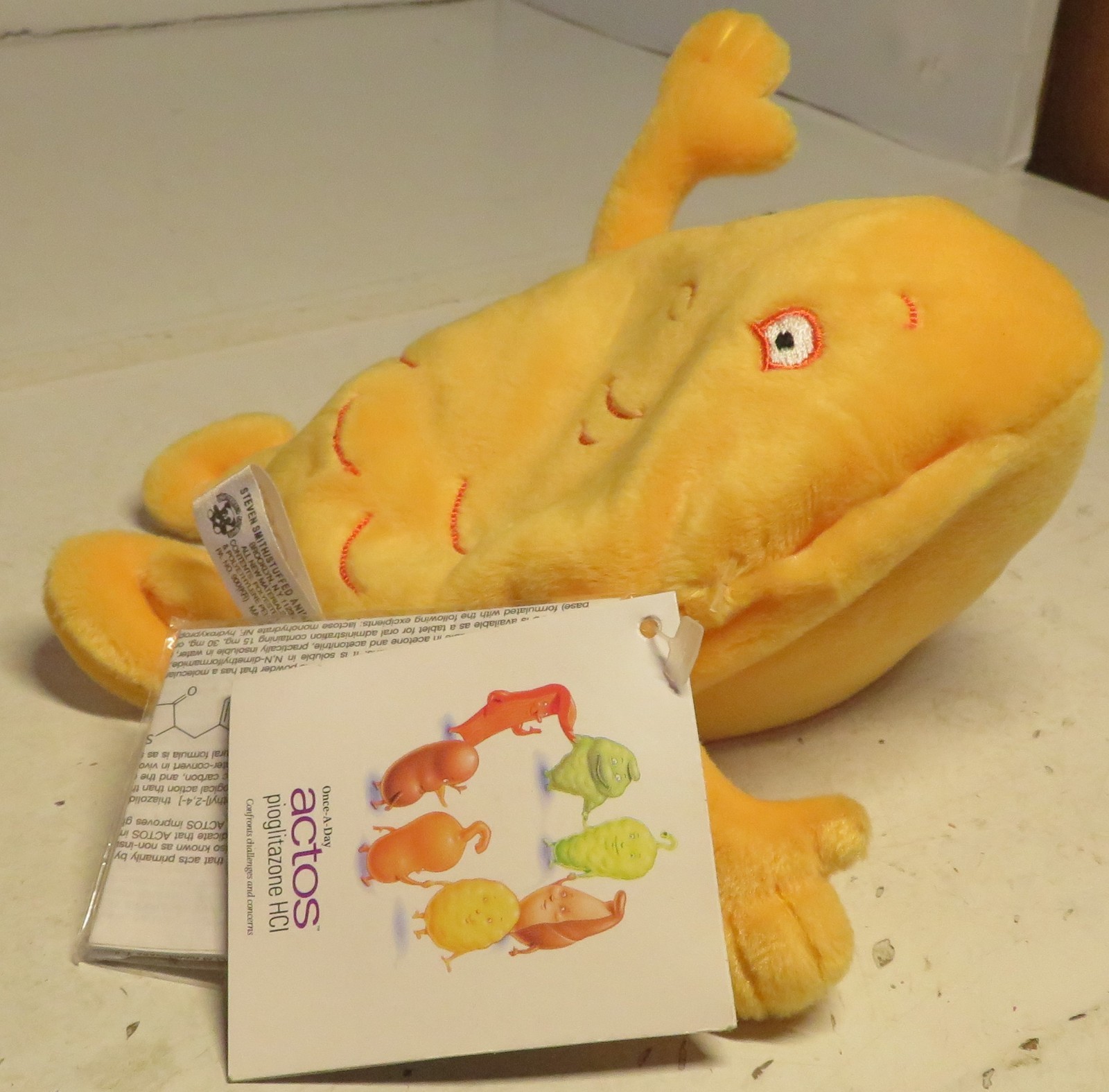 Actos Pioglitazone CHOLESTEROL 7″ Plush Medical Pharmaceutical Advertising Drug