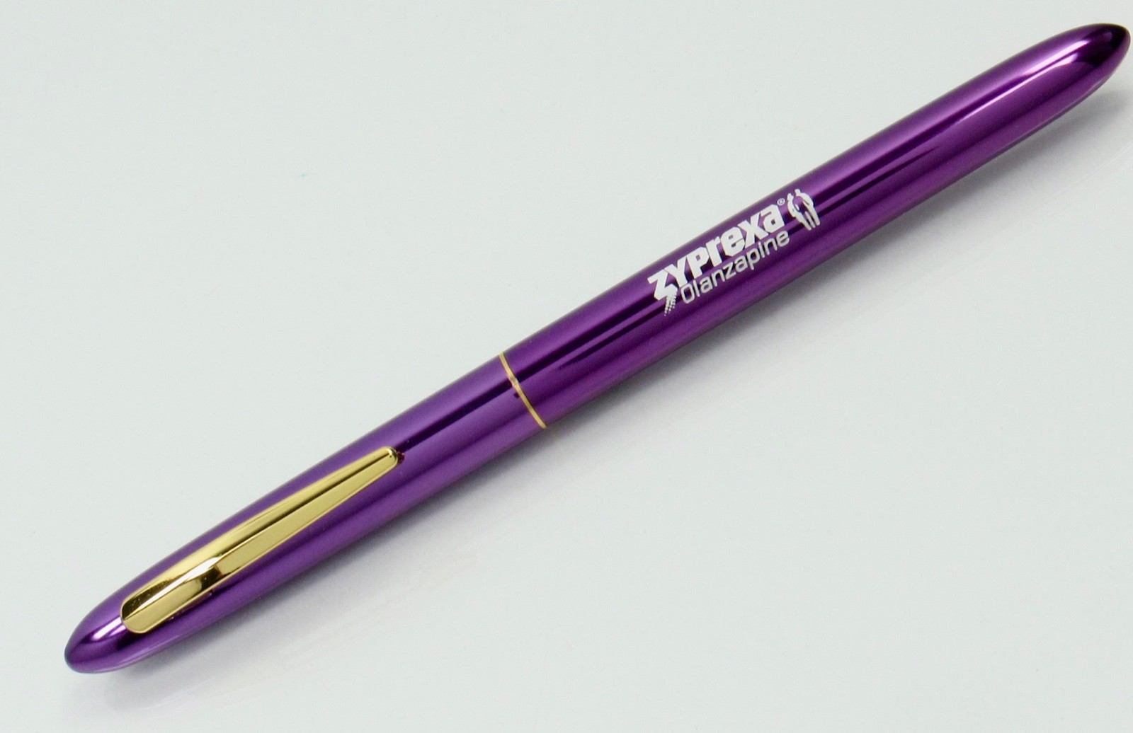Exquisite Metallic Purple Zyprexa PEN Drug Rep Pharmaceutical Promo Last One