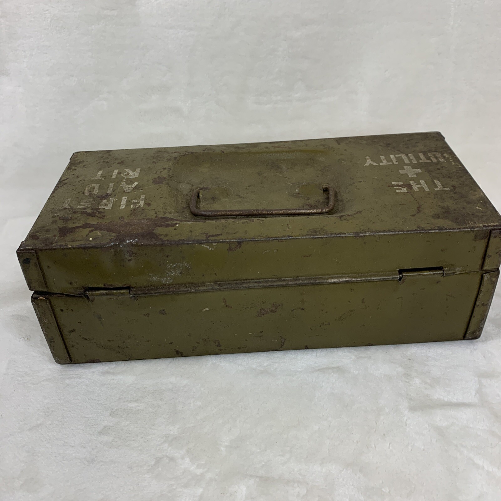 Vintage Medical First Aid Box Kit Green Metal Anahist Acme Johnson Mercurochrome