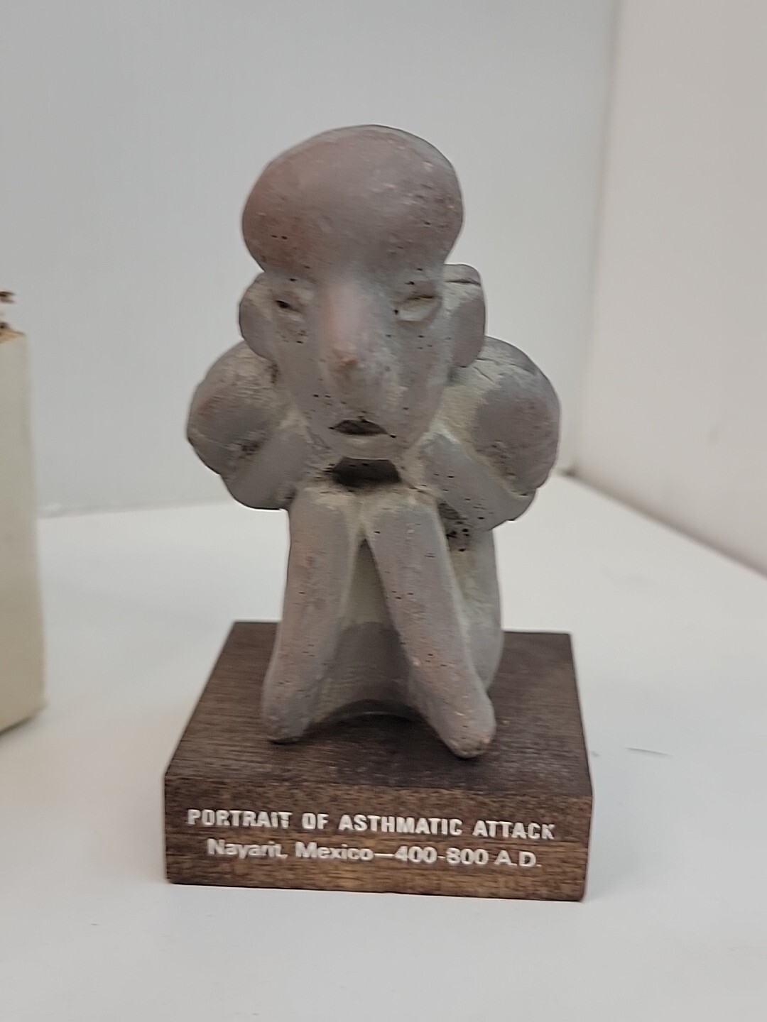 1960’s Schering Medical Advertising Precolumbian Replica Figure Asthmatic Attack
