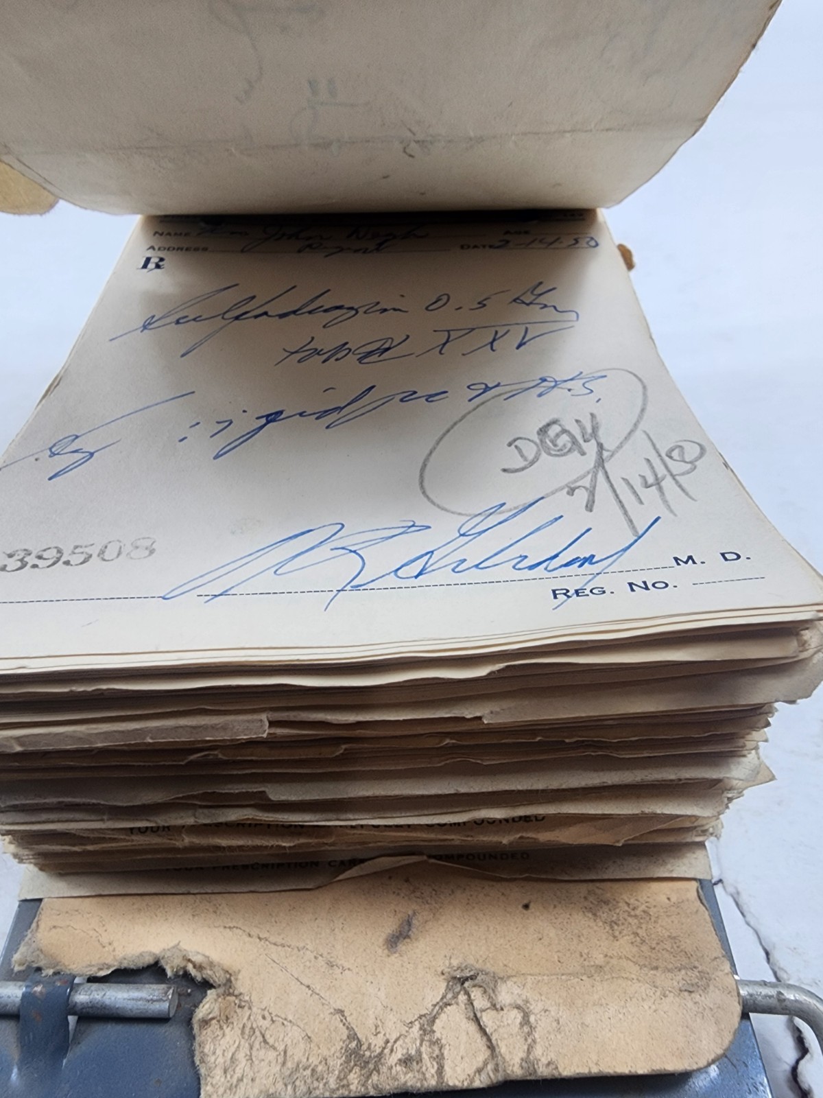 Prescription Atlas Rx Pad Paper Apothecary Druggist Pharmacy Medicine 1950