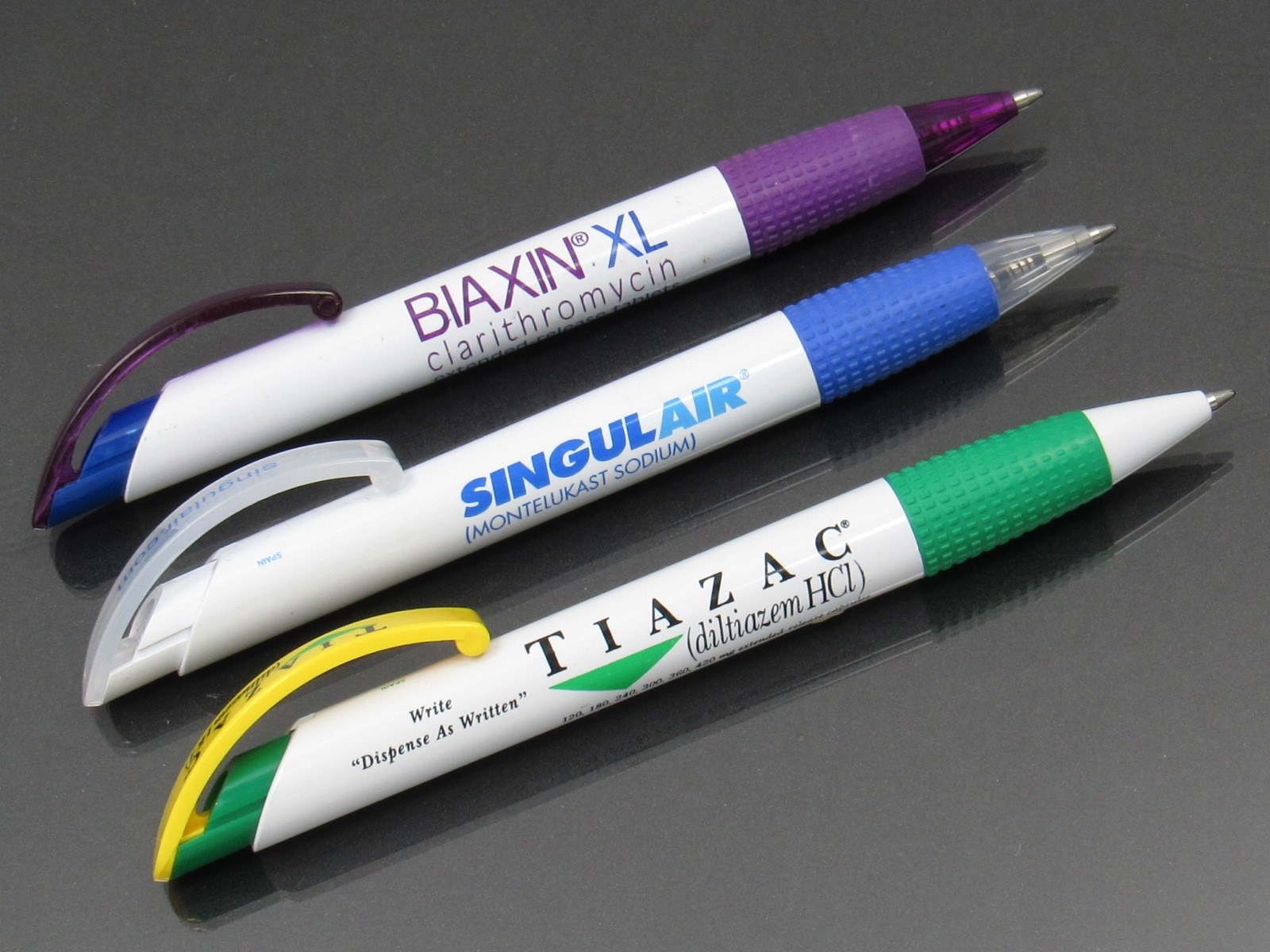 Biaxin Singulair Tiazac PENS Drug Rep Pharmaceutical Promo Advertising Lot of 3