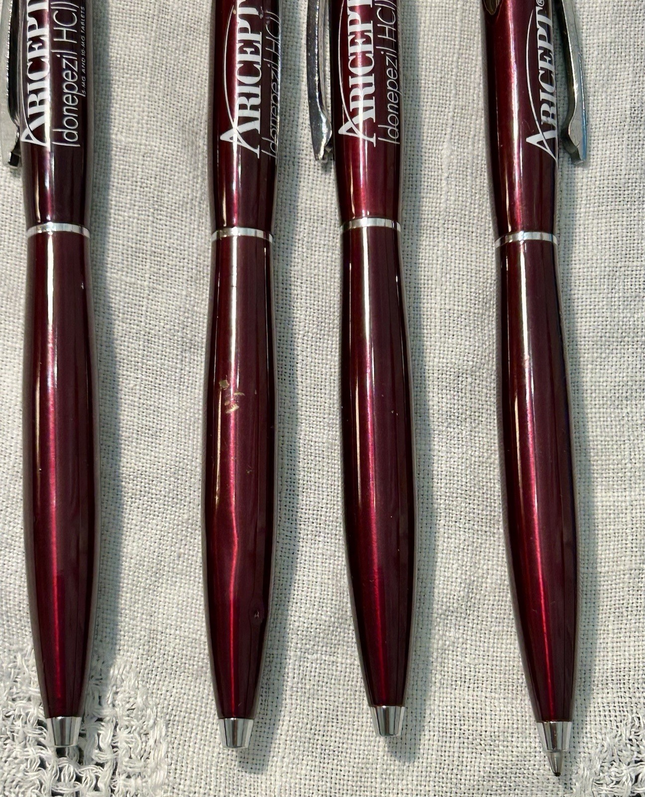 5 Drug Rep Pens 4 Rare Aricept Heavy Metal Drug Rep Pens, 1 Lipitor Pen Promo