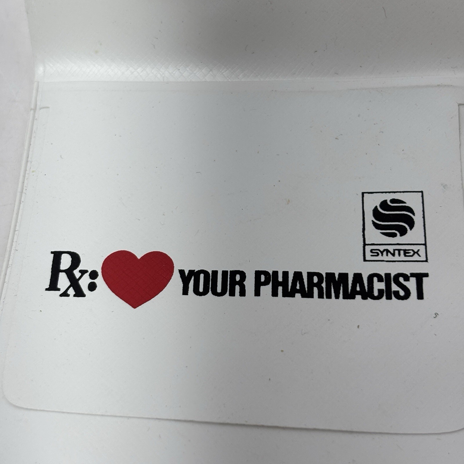 Pocket Protector Syntex Rx: Pharmaceutical Drug Rep Pharmacy Promo