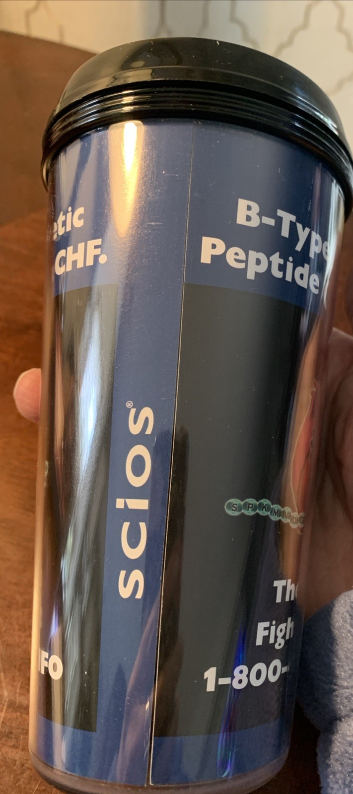 Scios Pharmaceutical BNP in CHF Plastic Travel Mug Cup