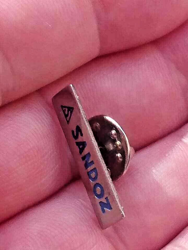 🔴SANDOZ Pharmaceuticals pin LSD Albert Hofmann Logo pin badge🔴