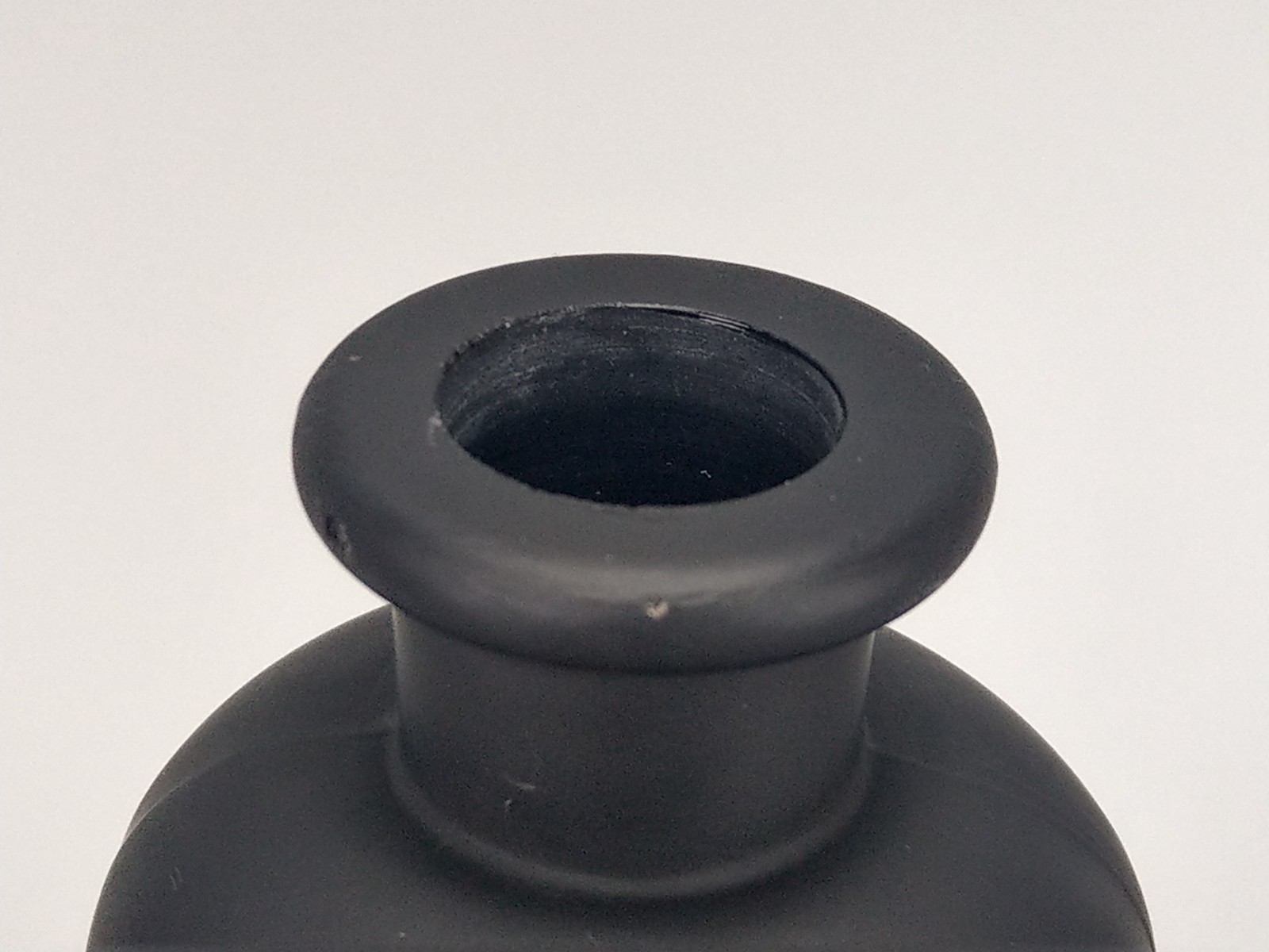 Vintage black matte glass apothecary bottle Royal Pharmaceutical Society