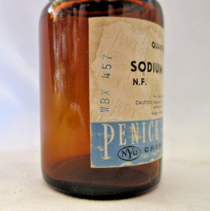 Vintage Sodium Bromide Apothecary Bottle Winthrop Chemical Pharmacy