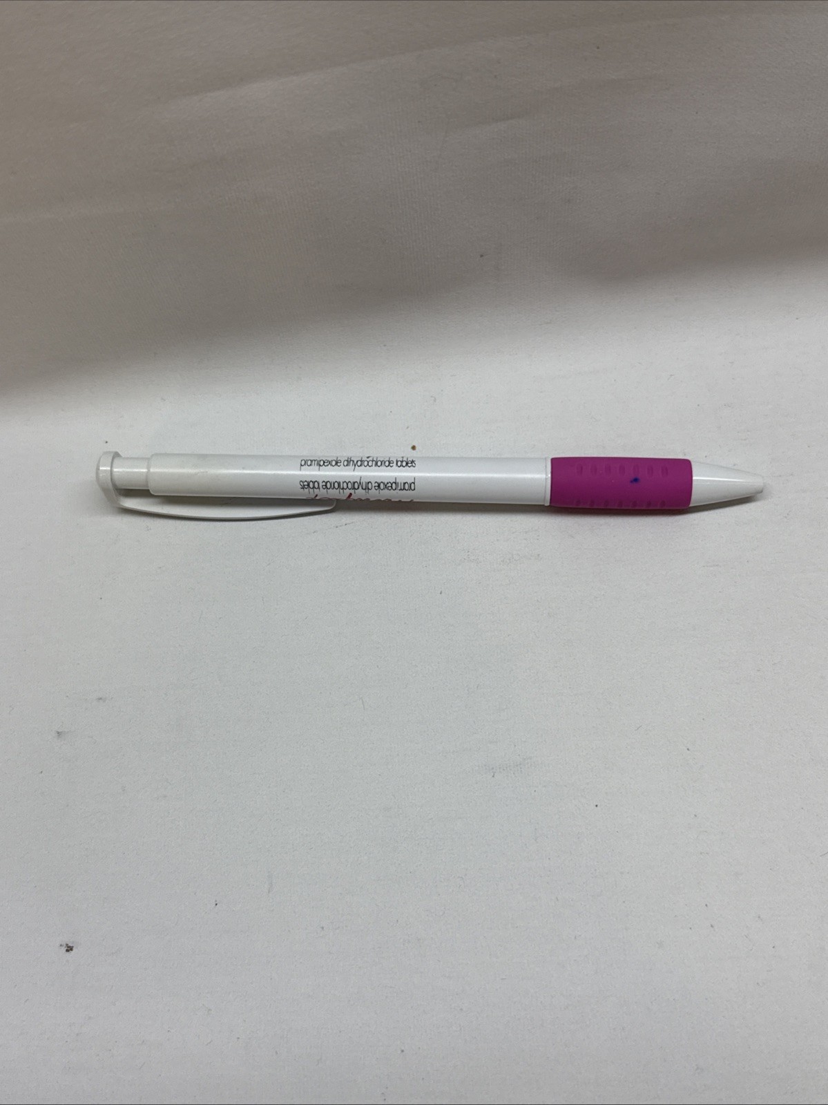 Pharmaceutical Drug Rep Promo Pen Mirapex Pink And White