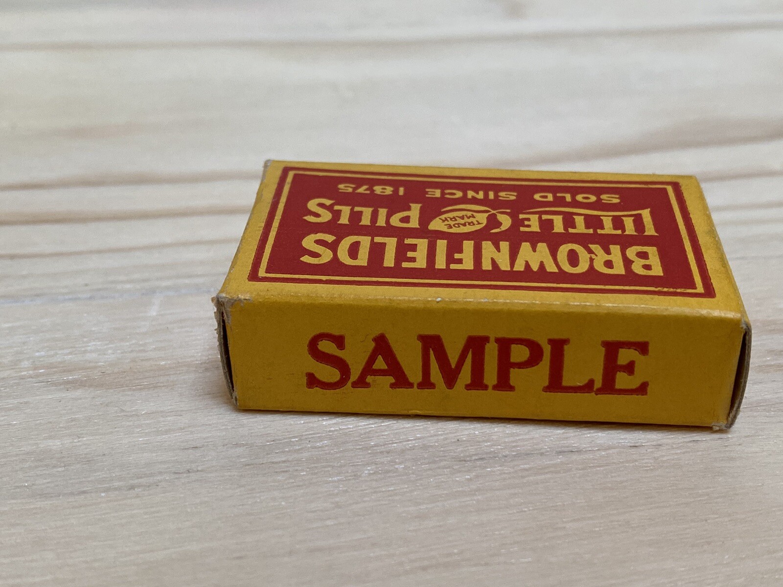 BROWNFIELD’S Little Pills Vintage SAMPLE Empty Small Box