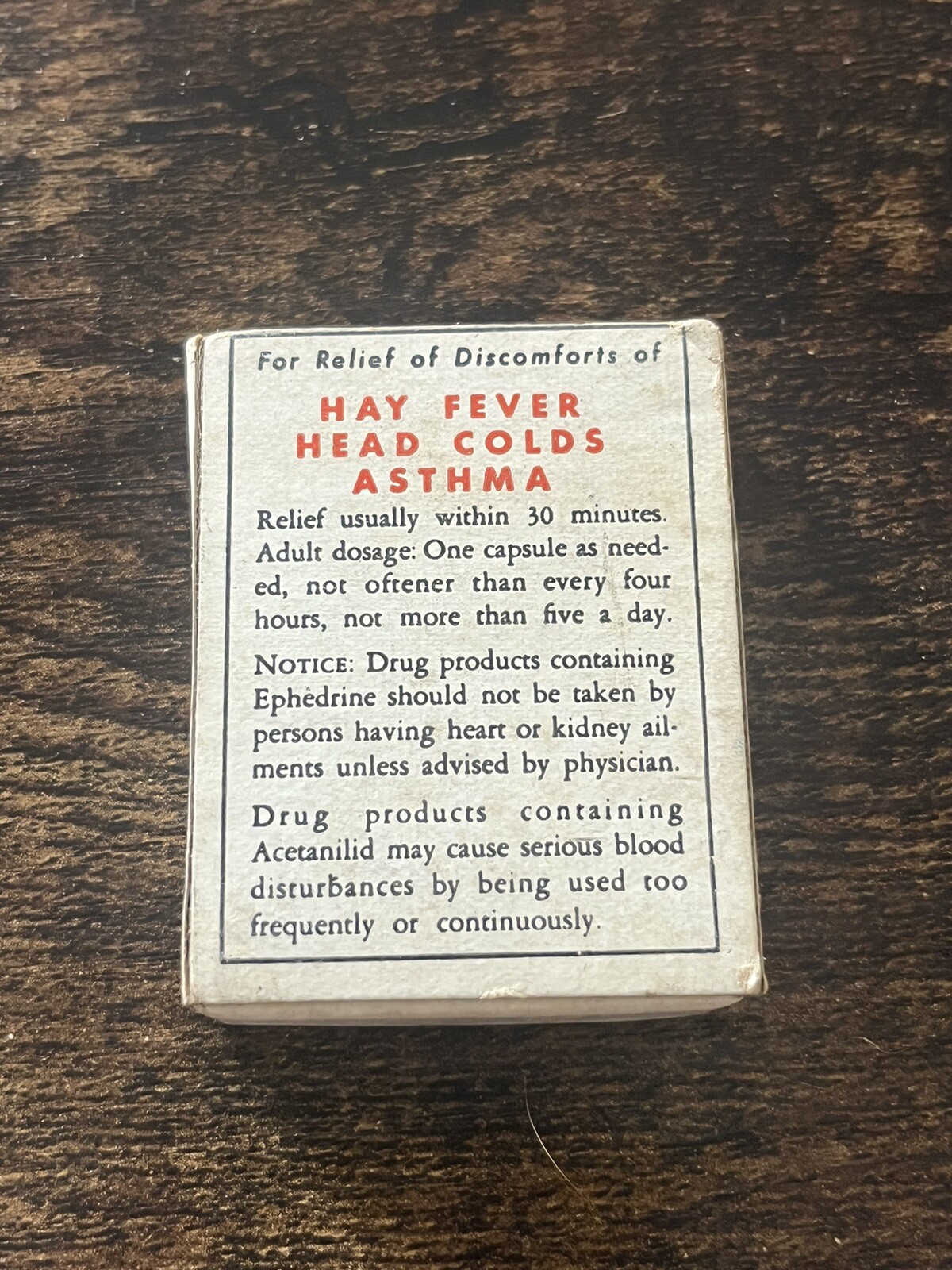 Vintage Haysma Trial Size Tablets Apothecary Pharmacy Medical Box