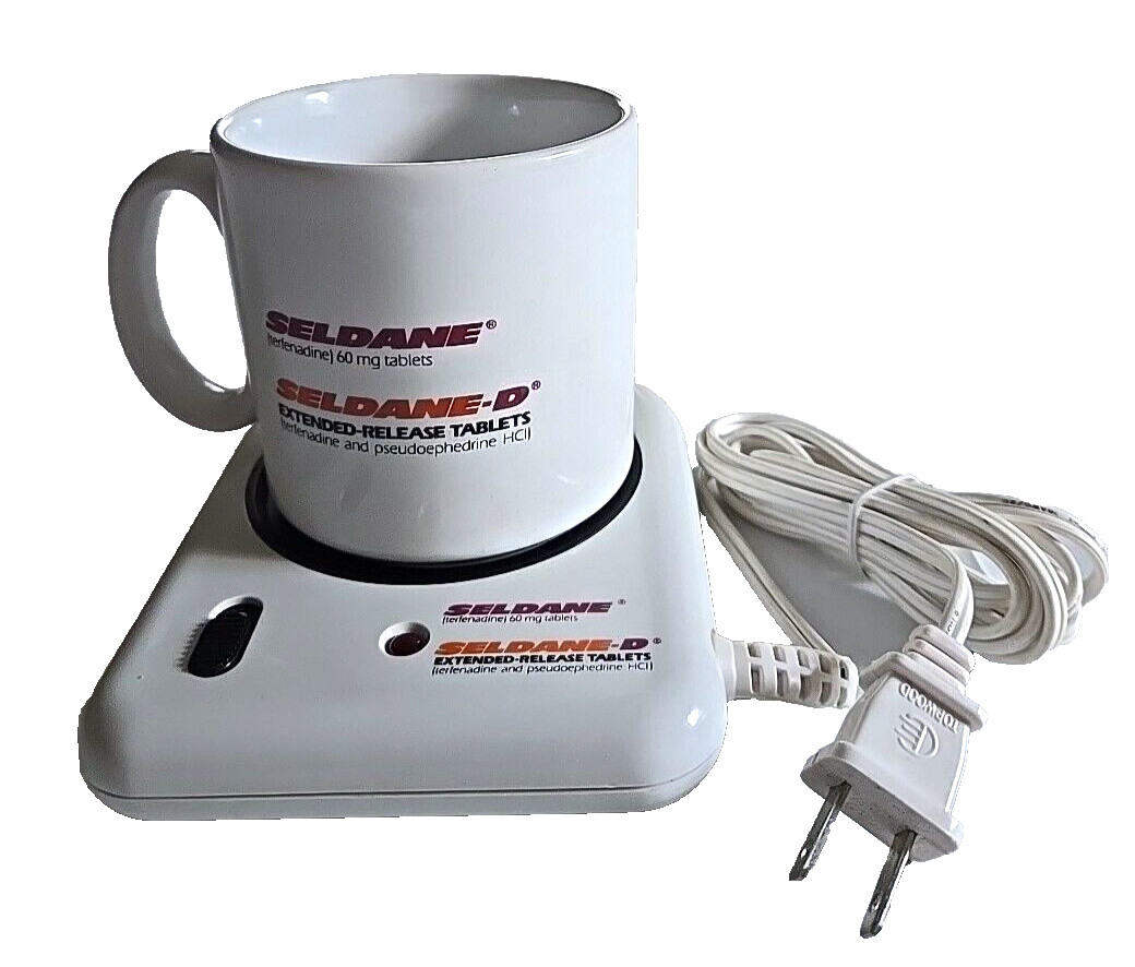 Seldane Seldane-D Pharma Drug Sales Rep Coffee Mug Advertisement Cup & Warmer