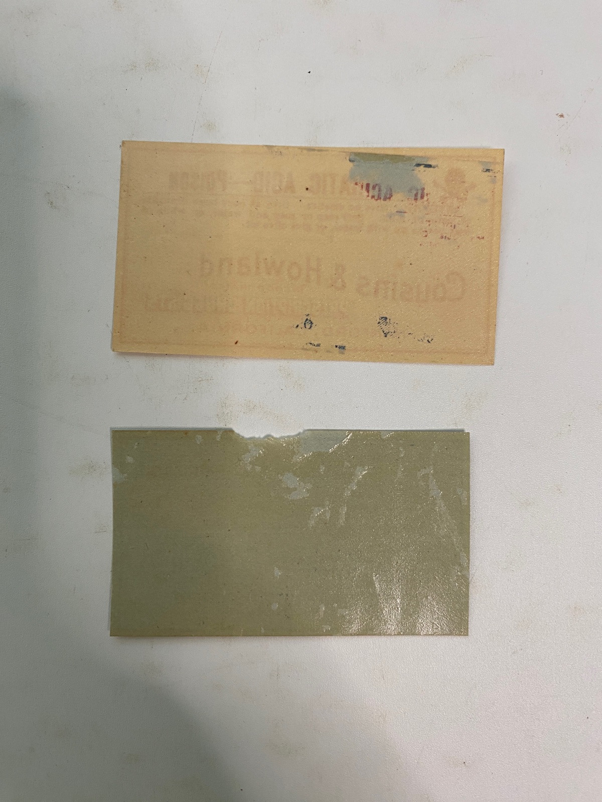 COUSINS HOWLAND Druggist Pharmacy Hanford California Label Muriatic Acid Nitric