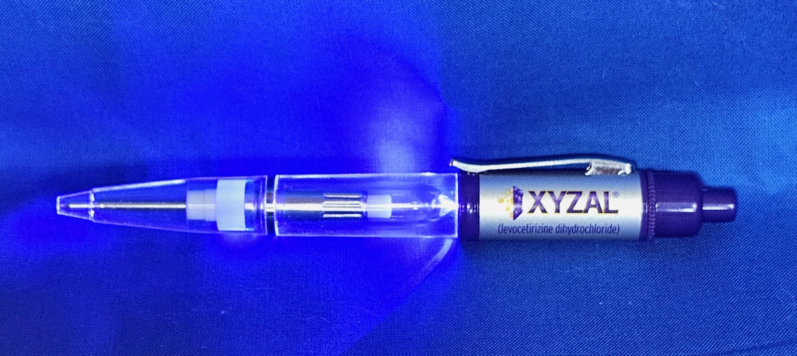 XYZAL Drug Rep Ink PENS Light Up Floating Letters Collectible Pharmaceutical New