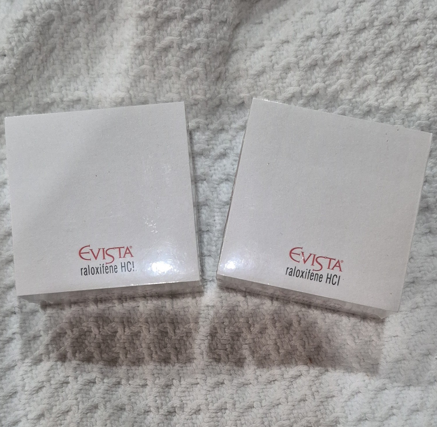 Evista Raloxifene HCl Note Cubes Sealed In Plastic Drug Rep Pharmaceutical