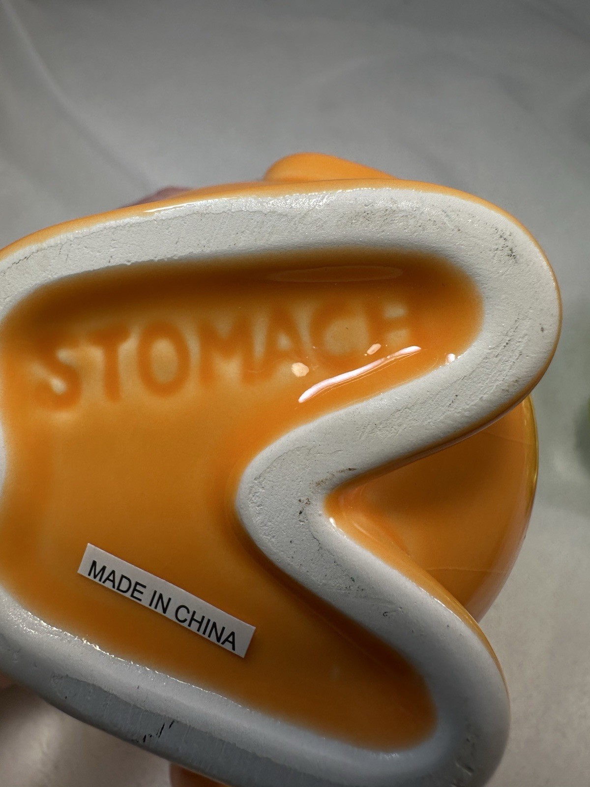 Actors Pharmaceutical Promo Triglyceride & Stomach Ceramic Mugs Green/orange
