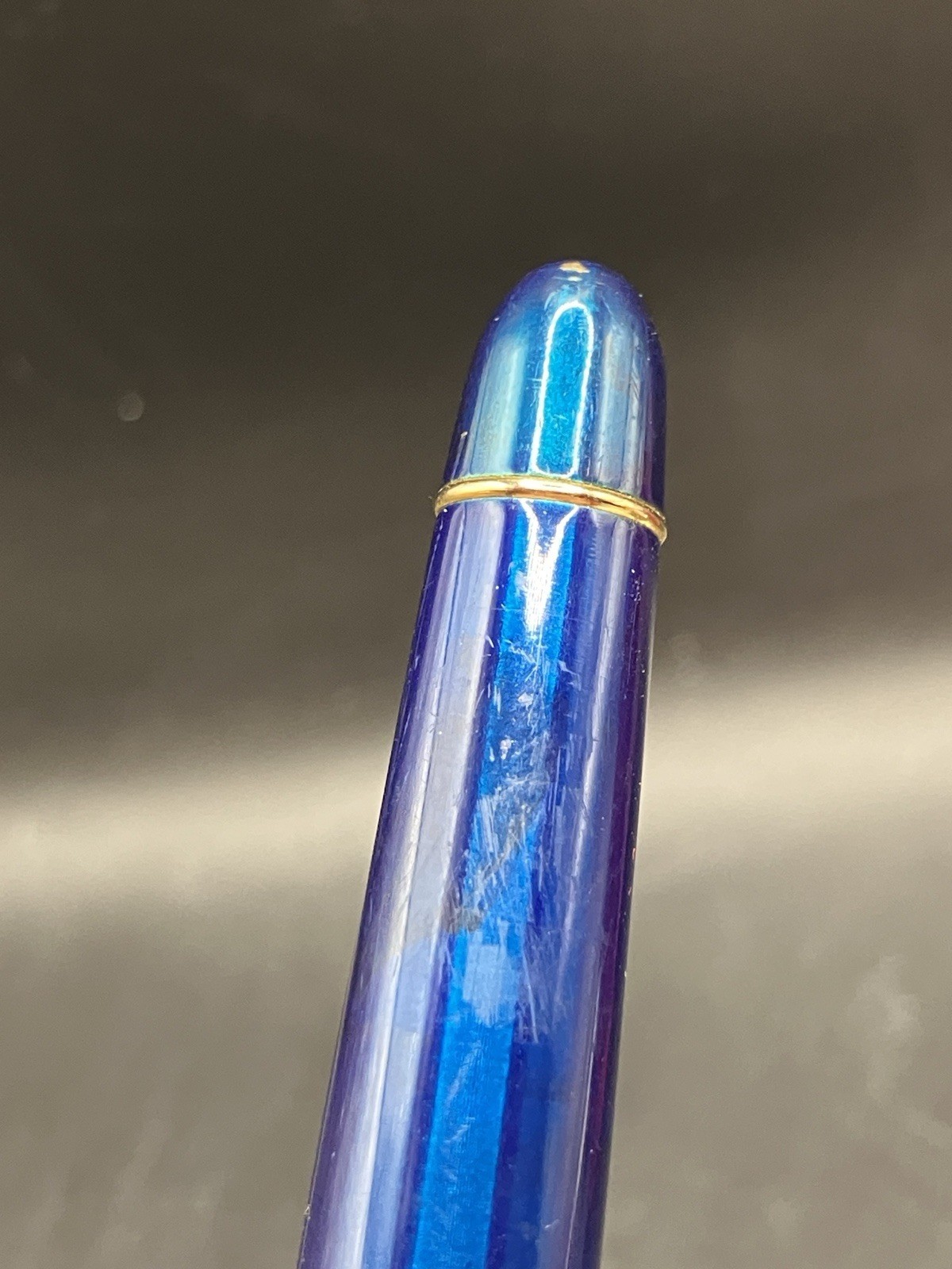 ZYRTEC Blue Gold Heavy Metal Medical Drug Rep Ballpoint Pen Cetirizine HCl WORKS
