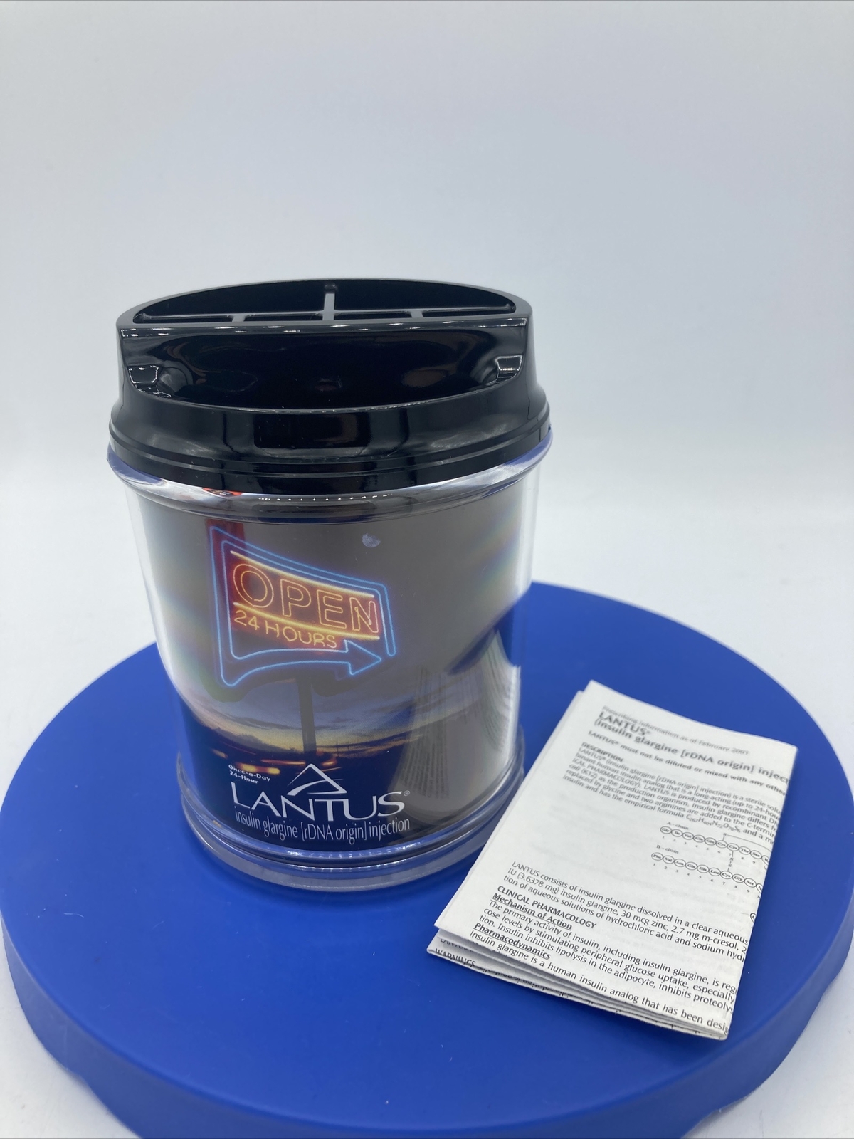 Lantus Pharmaceutical Rep Pencil Pen Holder Office Supply RDNA Open 24 Hours