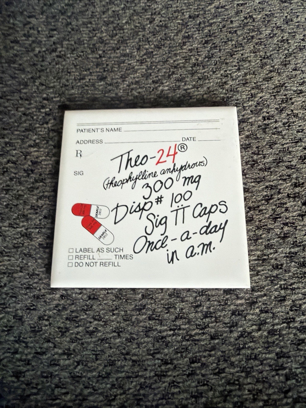 Theo 24 Drug Rep Pharmaceutical Promo Medical Advert. Ceramic New – Rare