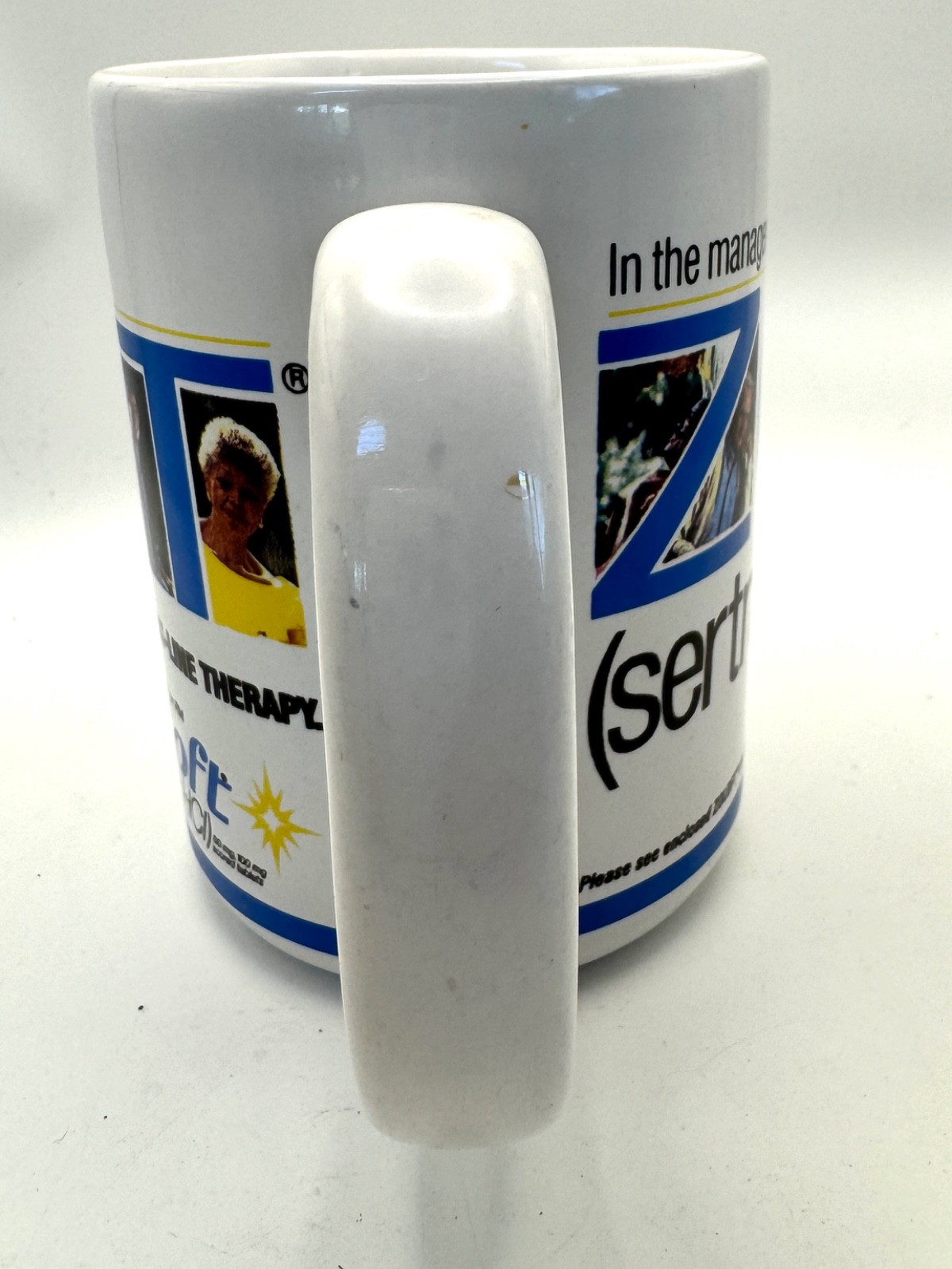 Zoloft First-Line Therapy Coffee Mug Pharmaceutical Promo Rep Advertising Pfizer