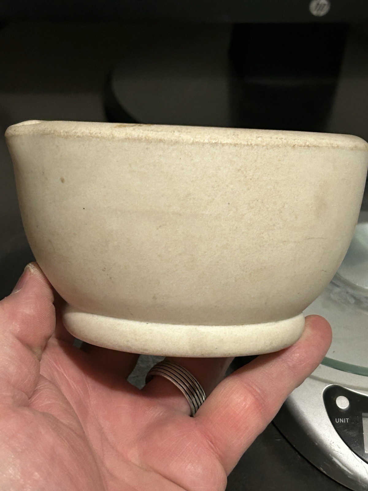 VINTAGE T. M. & S. THOMAS MADDOCK SONS ACID PROOF MORTAR BOWL No. 1 APOTHECARY