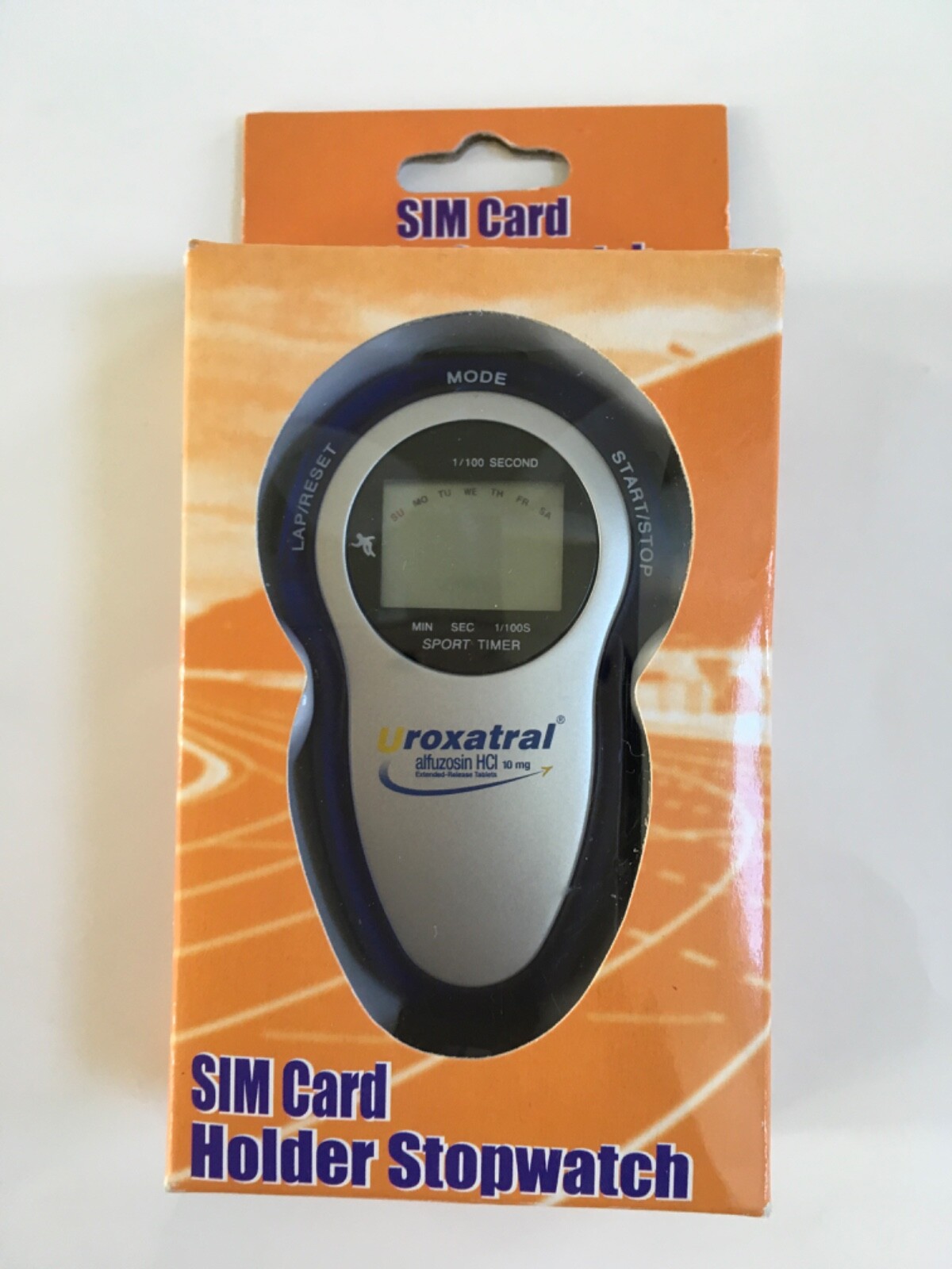 Lot Of 2 Uroxatral Drug Rep Advertising Stopwatch with SIM Card Holder