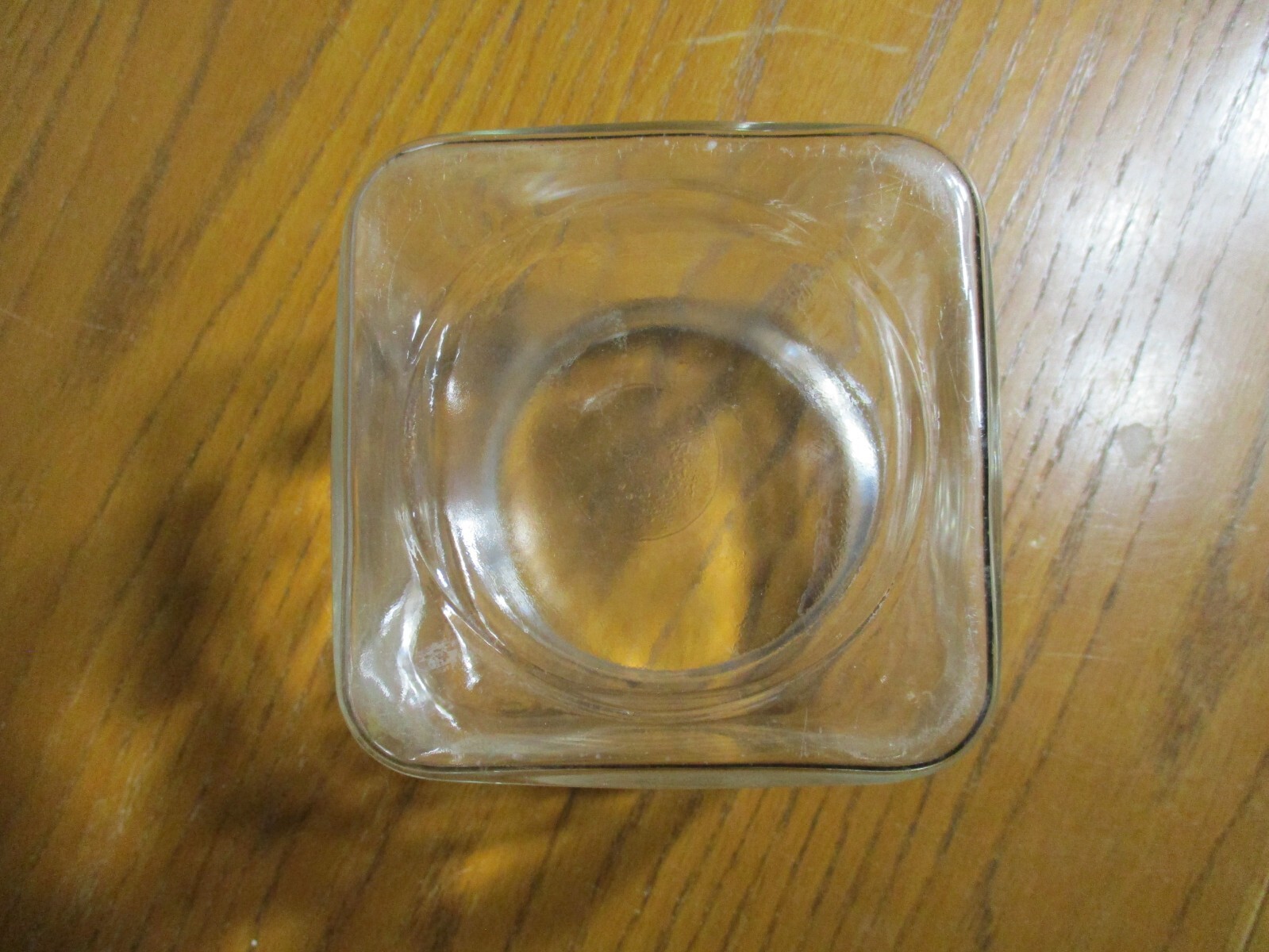 Vintage Apothecary Square Jar Clear Glass Drug Store Candy Jar – No Lid/Top