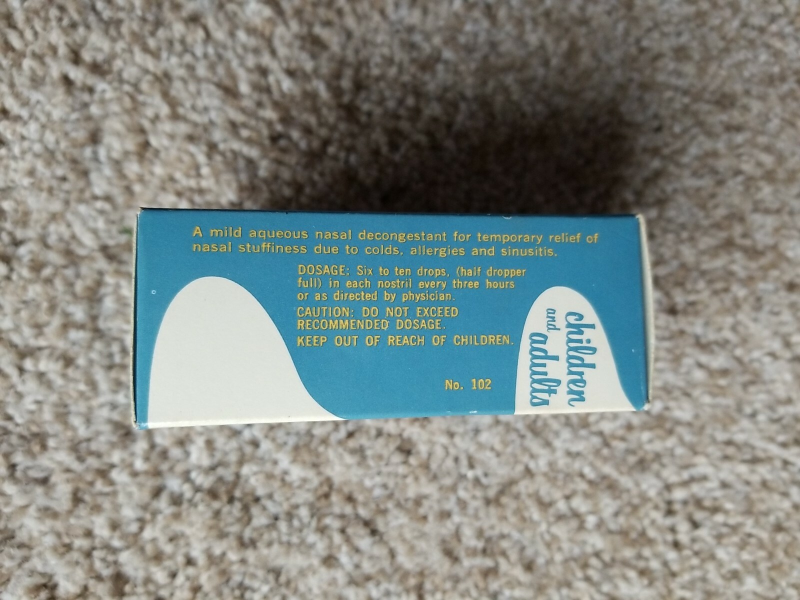 Alcon-Efrin Nasal Drops Vintage Medicine Packaging Laboratories Baby Fort Worth