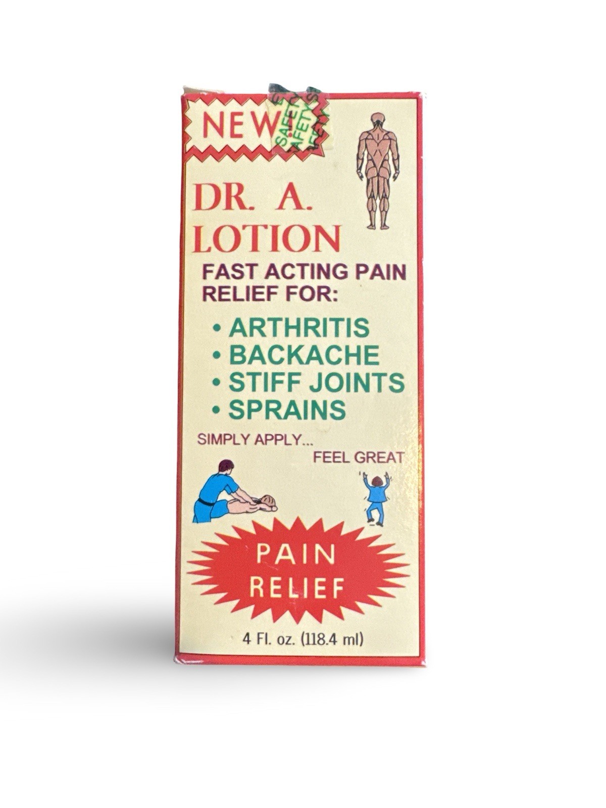 Vintage Dr A Lotion Bottle Box Apothecary Pain Relief Pharmacy Set Advertisement