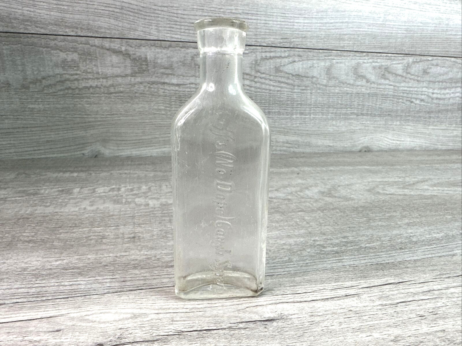 Vintage Early Glass Pharmacy Medicine Bottle Goff’s Cough Syrup