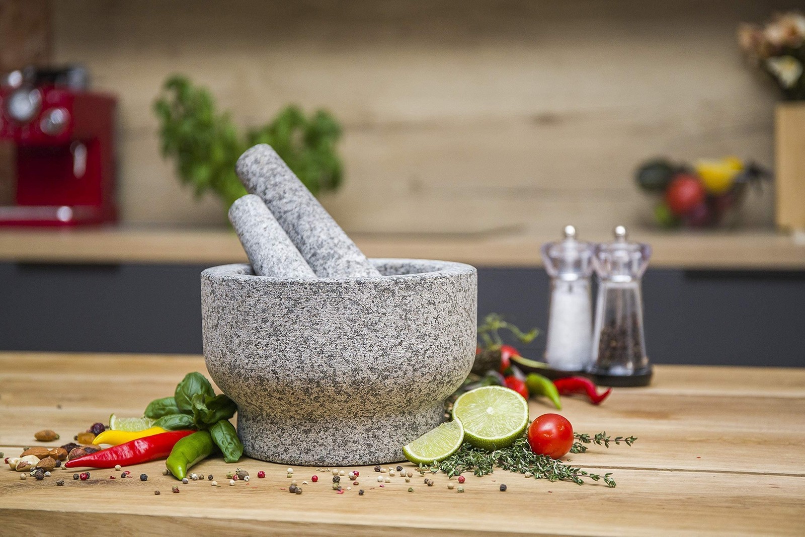 ChefSofi Cheese Board and EXTRA Large Mortar and Pestle Set.
