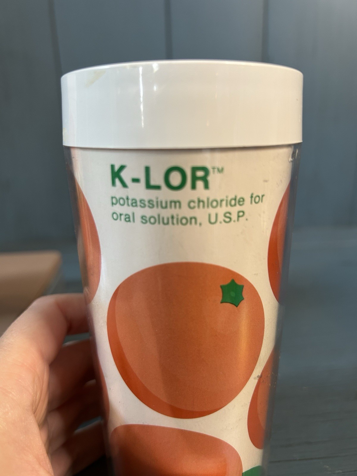 Vintage 1970’s Pharmaceutical Plastic Tumblers w/K-LOR RX Logo | Oranges