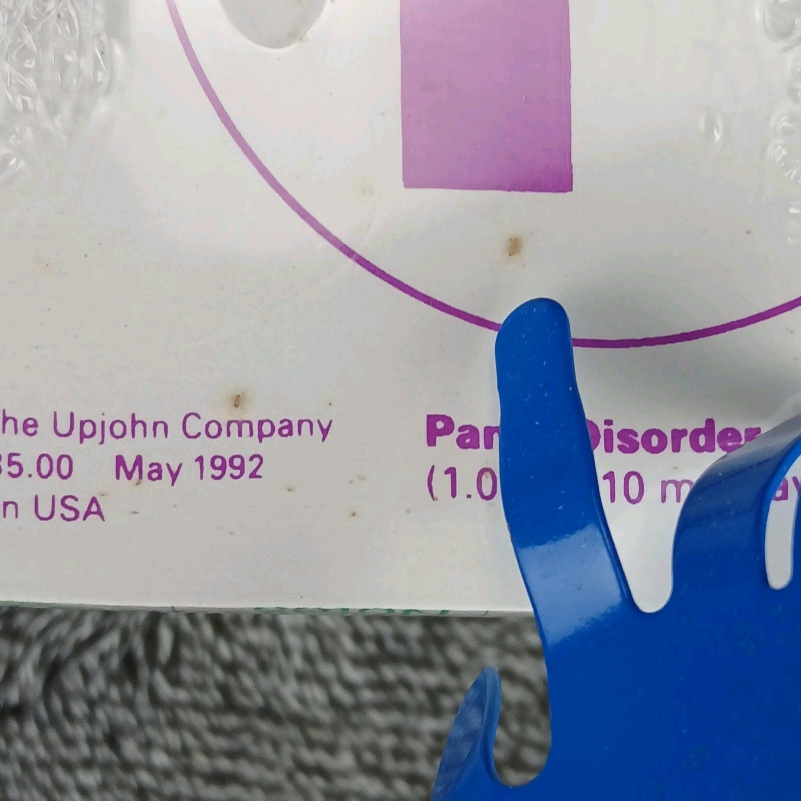 Vtg Xanax Pharmaceutical Advertising Post It Note Cube 90s Alprazolam READ 1992