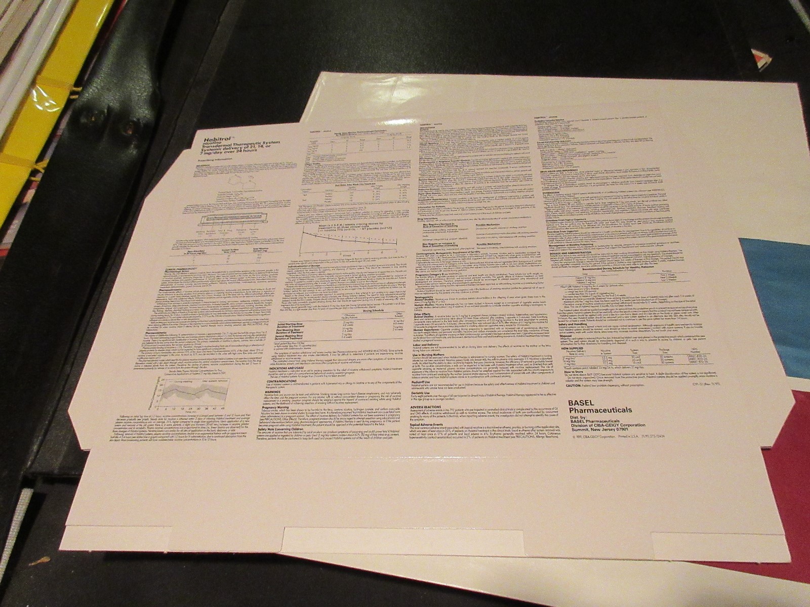 Rx , Pharmacy , Habitrol Nicotine Advertisment , Ciba-Geigy ,1991 , Display