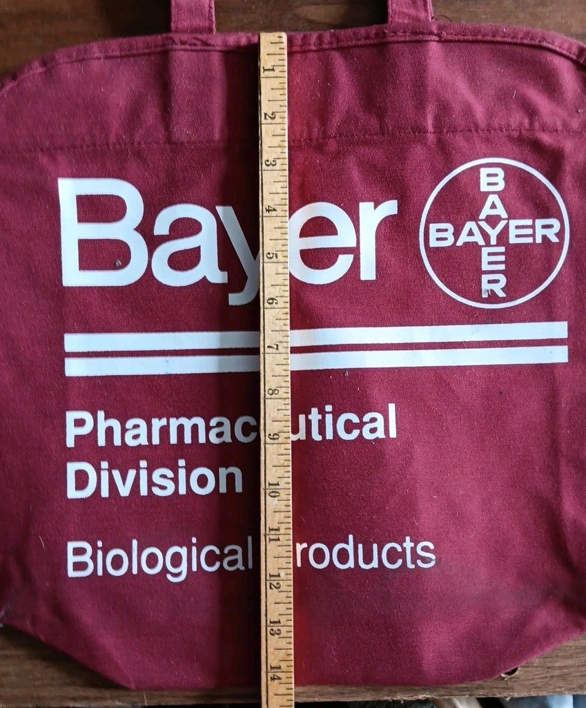 BAYER Drug Rep Tote Promo Bag PHARMACEUTICAL BIOLOGICAL Trasylol
