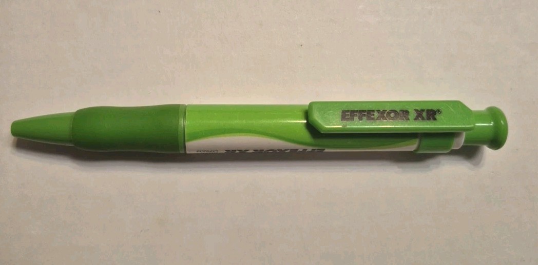 Effexor XR, Venlafaxine Hcl Drug Rep Pharmaceutical PEN Brilliant Green Chunky