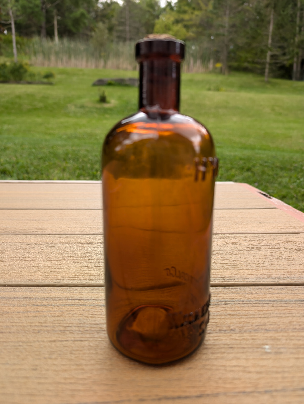 Hymosa Medicine Bottle Walker Pharmacal Company St. Louis Brown Glass Amber