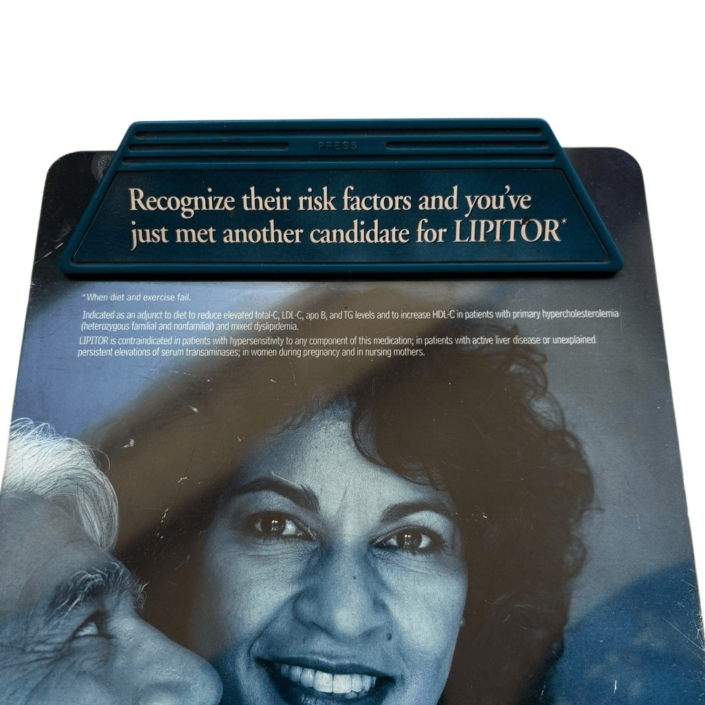 Lipitor Pharmaceutical Advertising Clipboard