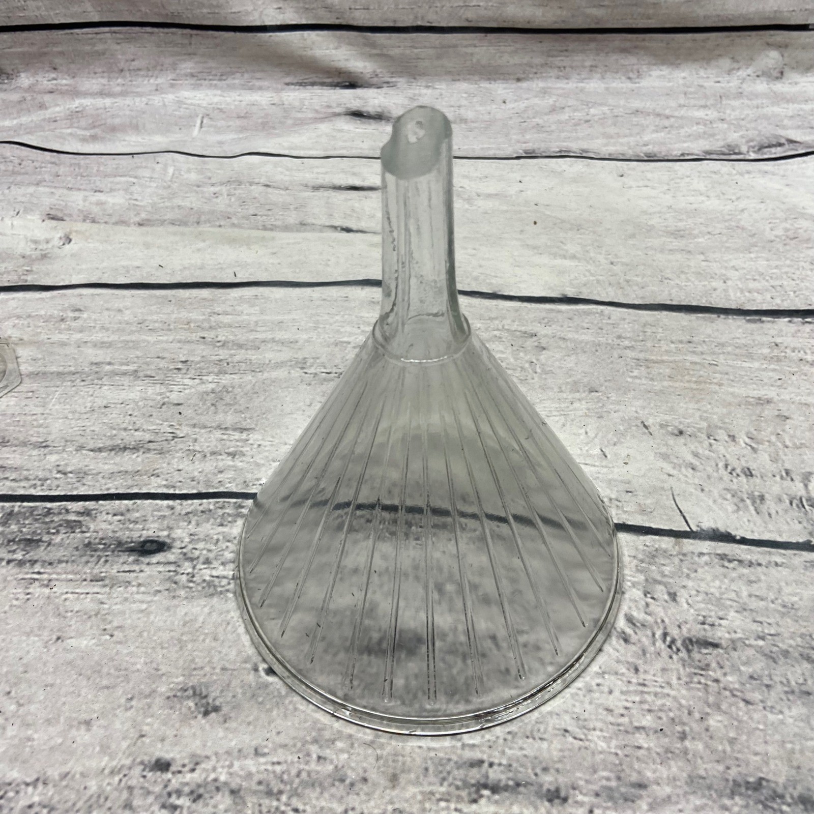 Vintage Ribbed Glass Lab Equipment Funnels Set of 13