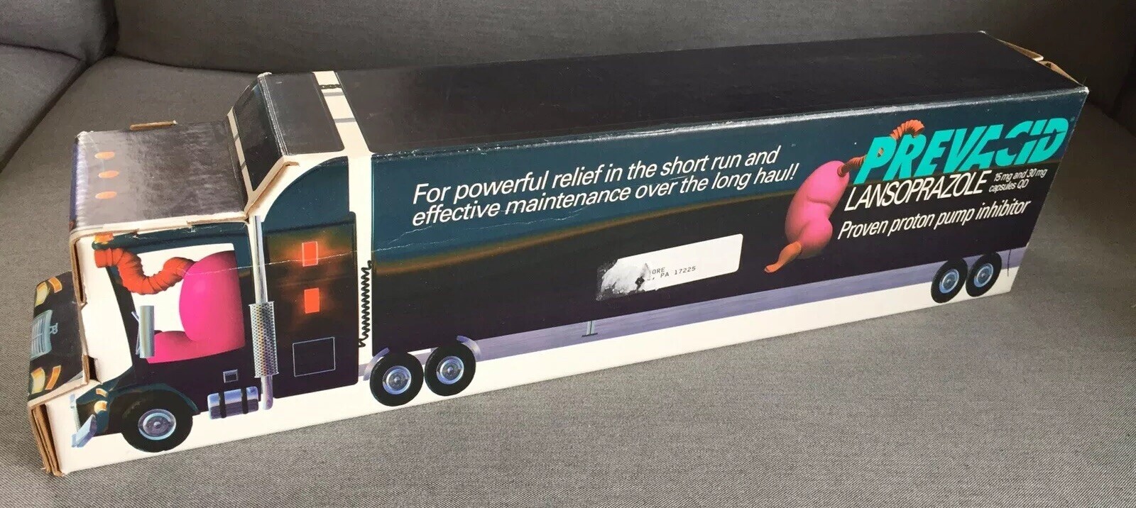 Pharmaceutical Drug Rep Prevacid Tractor Trailer Die Cast Toy Truck Advertisment