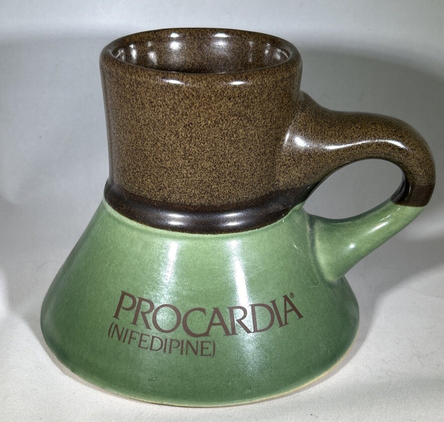 Pharmaceutical Mug PROCARDIA NiFedipine Ceramic Commuter Mug 90s Coffee Cup