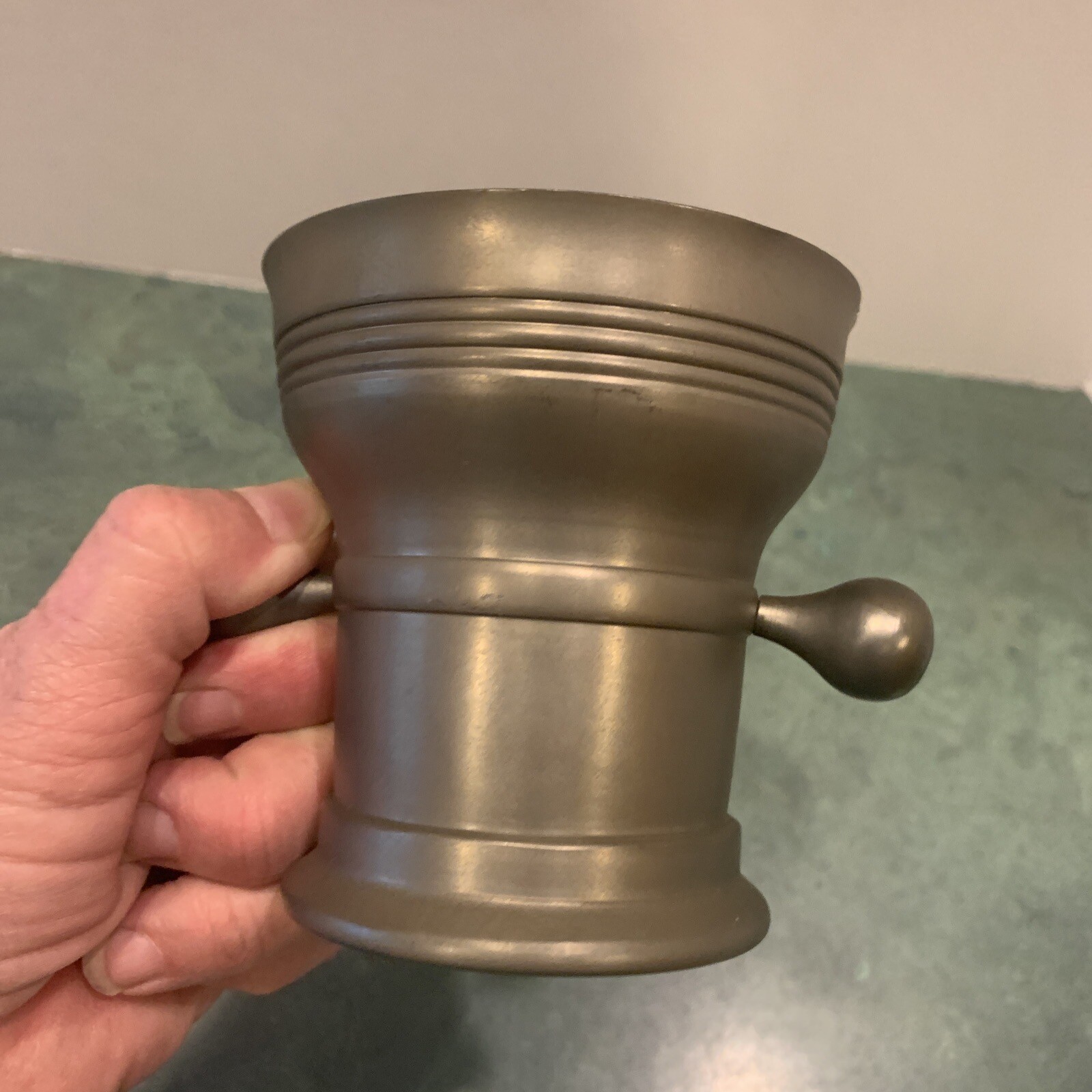 Vintage Pewter Mortar & Pestle *C & K Co. Holland *Heavy/Strong