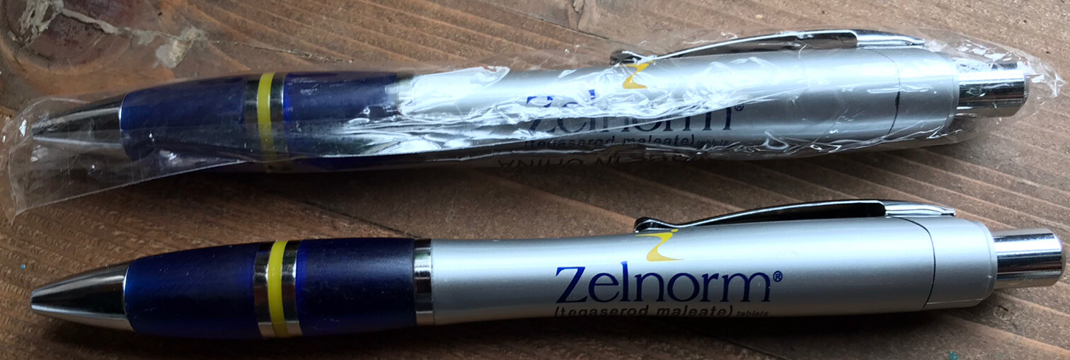 2 ZELNORM PHARMACEUTICAL DRUG REP PENS