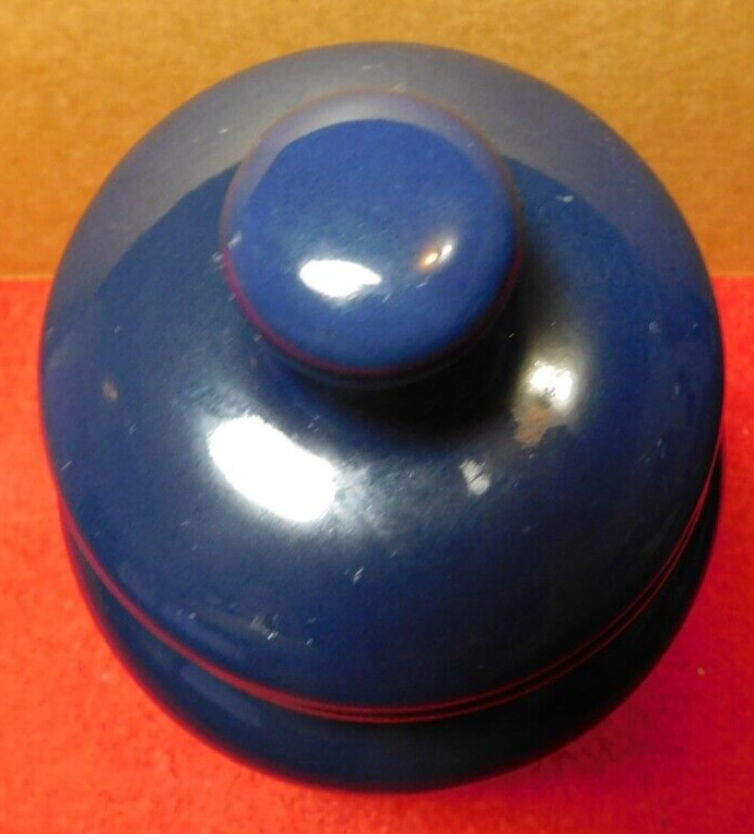 C/J~Apothecary Jar Eli Lilly “Paeonia Albiflora” Pharmaceutical 4-58 Blue Empty