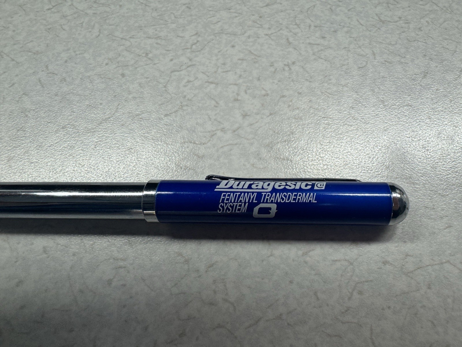 DURAGESIC FENTANYL Blue/Silver Metal-Refillable Pen Pharmaceutical Promo
