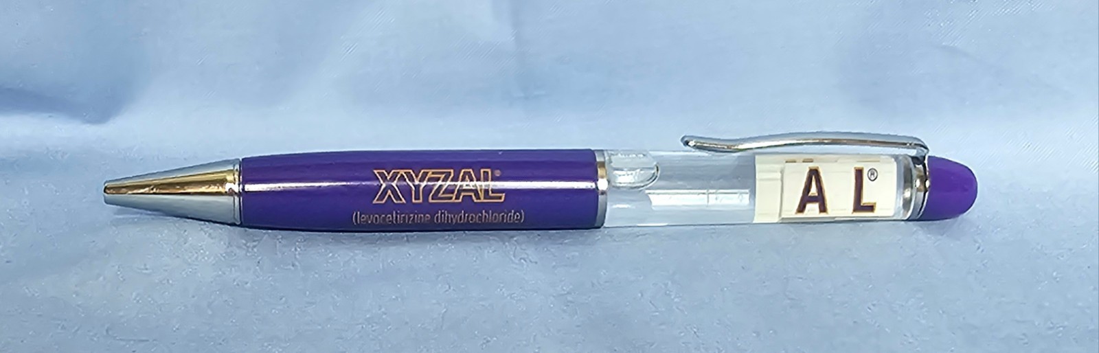 XYZAL Drug Rep Ink PENS Light Up Floating Letters Collectible Pharmaceutical New