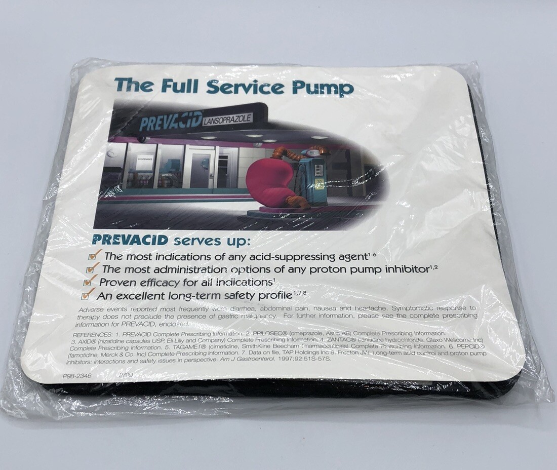 Prevacid Mousepad Promotional Advertising Drug Rep Promo VTG Y2K HTF New Sealed!