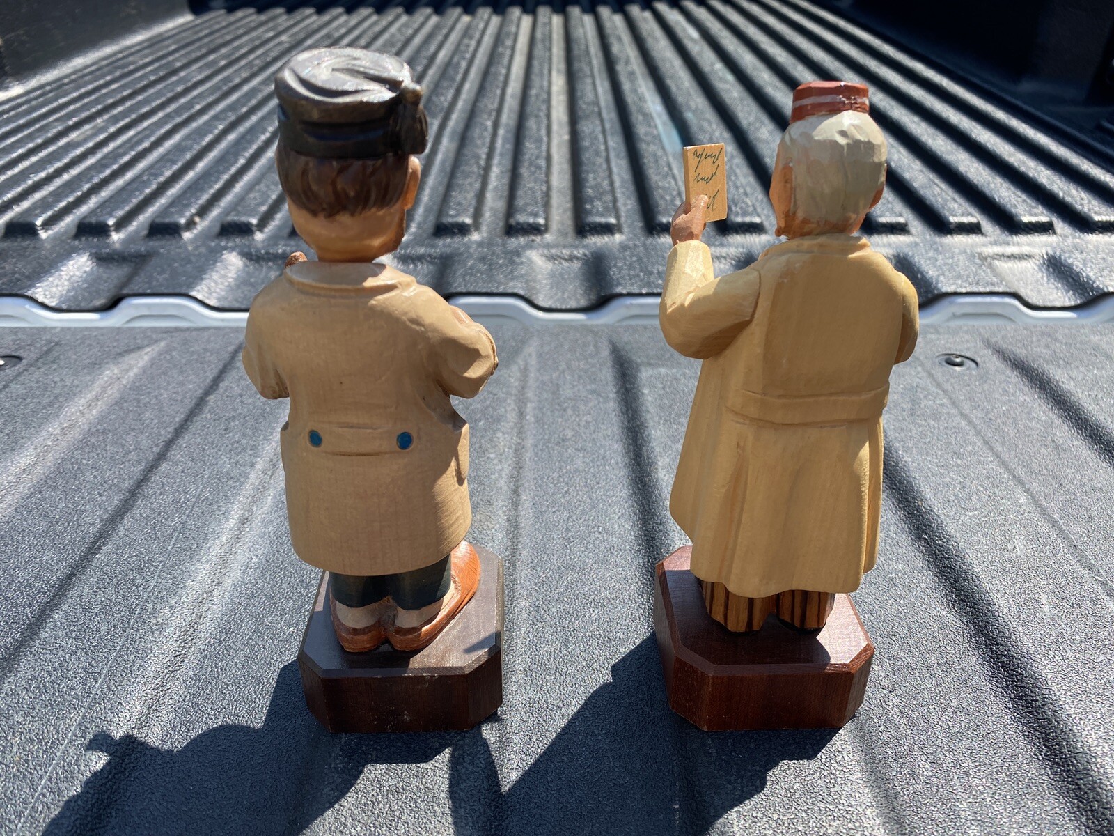RARE Vintage Anri Italy Hand Carved Wood Pharmacist Figurines w Labels
